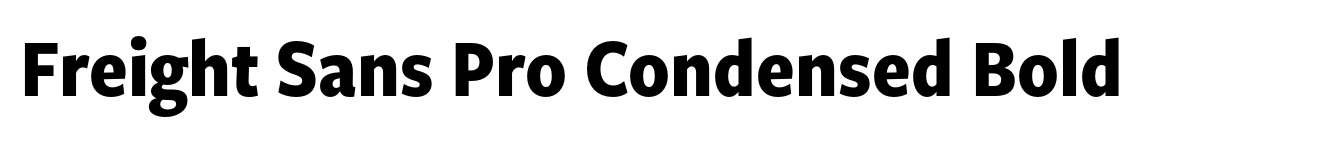 Freight Sans Pro Condensed Bold